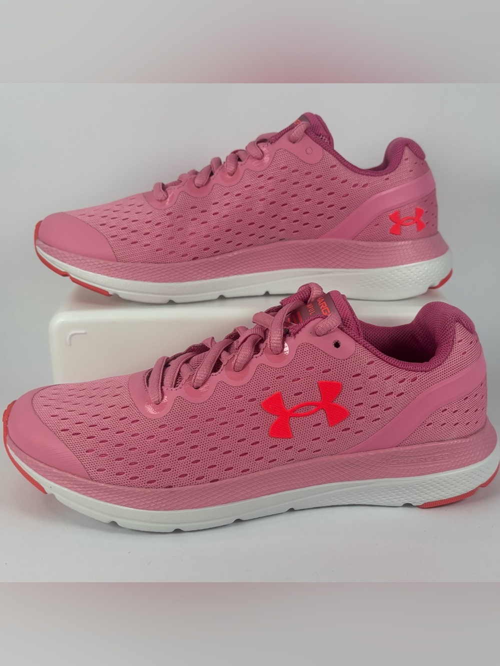 Under Armour Women's Pink Athletic Mesh Running Sneakers